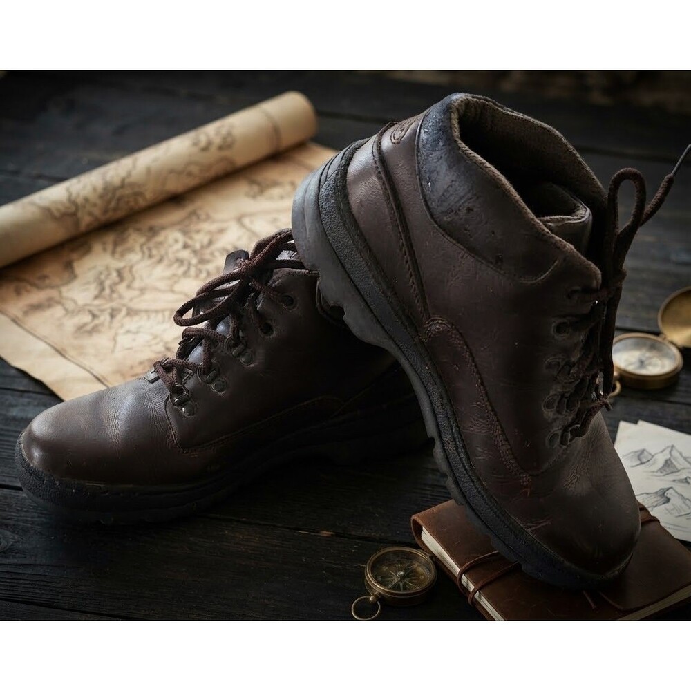Rockport Waterproof Leather Ankle Trail Hiking Boots Brown Mens 9.5W Gorpcore